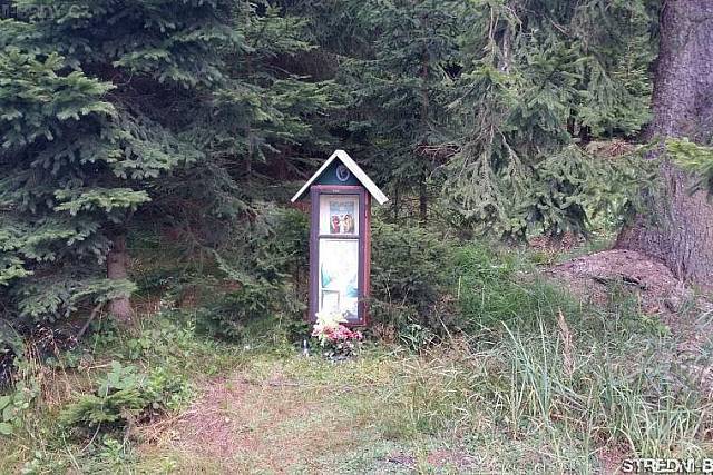 Pomník/obrázek nad Zalány 