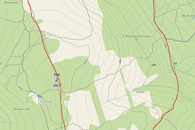 Požární cesta na Toku